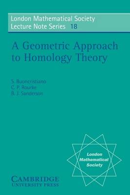 Book cover for A Geometric Approach to Homology Theory