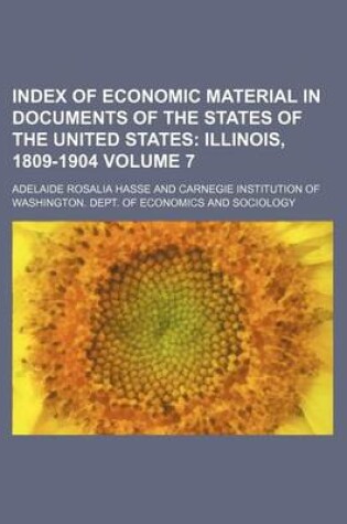 Cover of Index of Economic Material in Documents of the States of the United States Volume 7