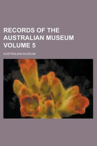 Cover of Records of the Australian Museum Volume 5