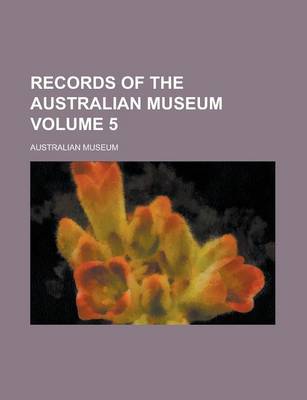 Book cover for Records of the Australian Museum Volume 5