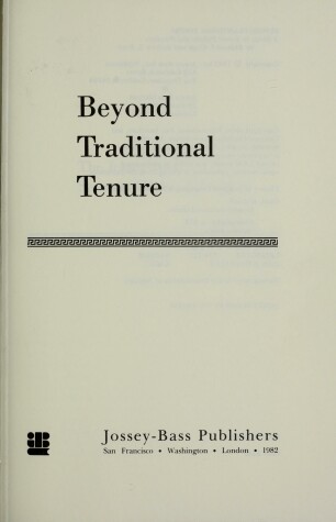 Cover of Beyond Traditional Tenure