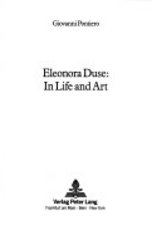 Cover of Eleonora Duse
