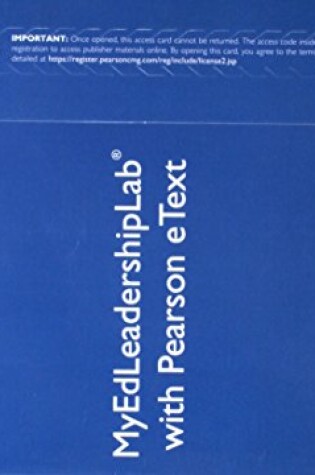 Cover of NEW MyLab Ed Leadership with Video-Enhanced Pearson eText -- Standalone Access Card -- for SuperVision and Instructional Leadership