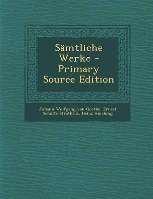 Book cover for Samtliche Werke (Primary Source)