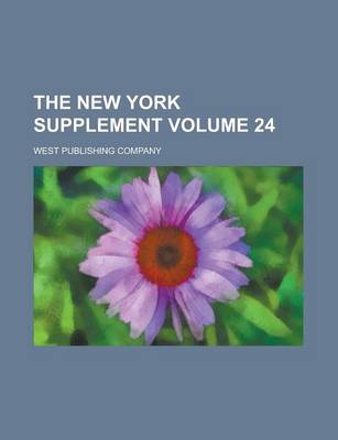 Book cover for The New York Supplement Volume 24