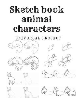 Book cover for Sketch book animal characters