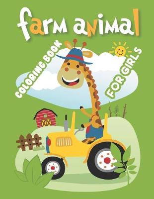 Book cover for Farm Animal Coloring Book For Girls