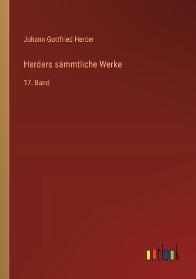 Book cover for Herders sämmtliche Werke