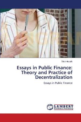 Book cover for Essays in Public Finance