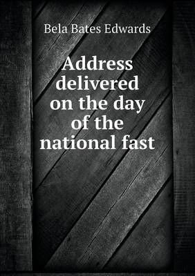 Book cover for Address delivered on the day of the national fast