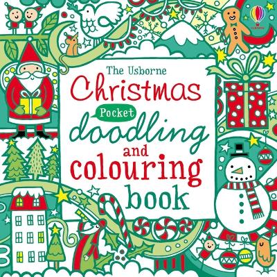 Book cover for Christmas Pocket Doodling and Colouring book