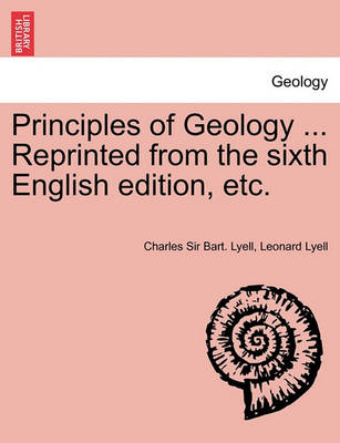 Book cover for Principles of Geology ... Reprinted from the sixth English edition, etc.