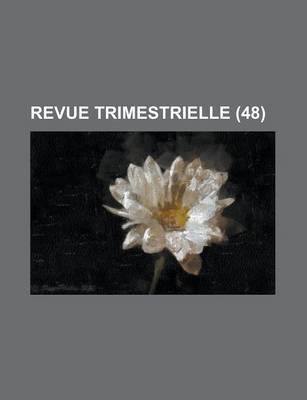 Book cover for Revue Trimestrielle (48)