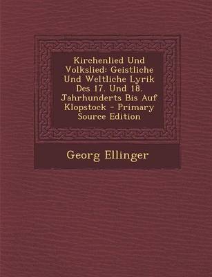 Book cover for Kirchenlied Und Volkslied