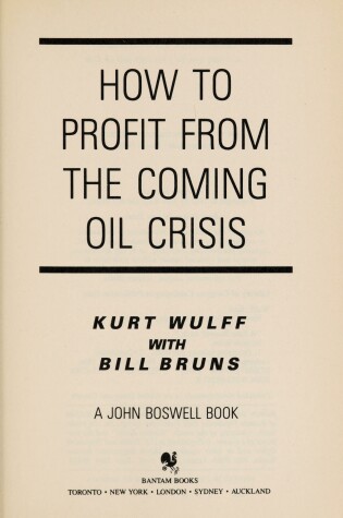 Cover of How to Profit from the Coming Oil Crisis