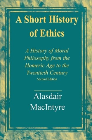 Cover of A Short History of Ethics