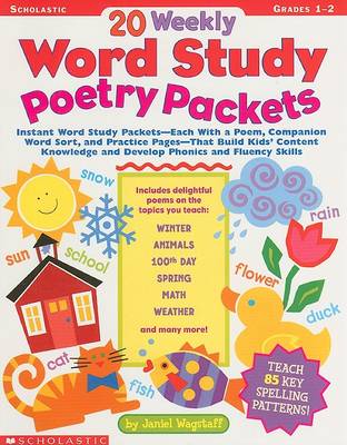 Book cover for 20 Weekly Word Study Poetry Packets