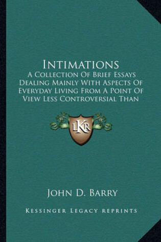 Cover of Intimations Intimations