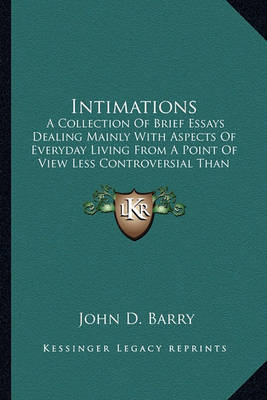 Book cover for Intimations Intimations