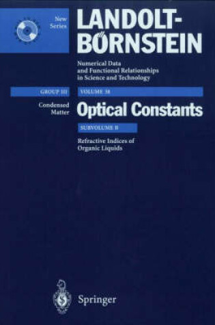 Cover of Refractive Indices of Organic Liquids