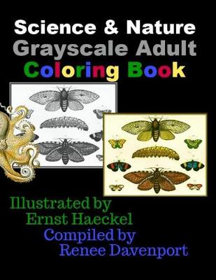 Book cover for Science & Nature Grayscale Adult Coloring Book