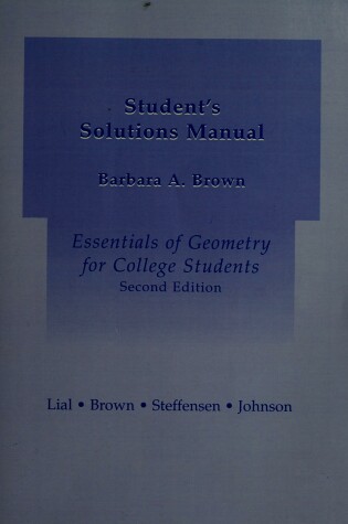 Cover of Student Solutions Manual for Essentials of Geometry for College Students