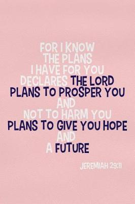 Book cover for For I Know the Plans I Have for You Declares the Lord Plans to Prosper You and Not to Harm You Plans to Give You Hope and a Future - Jeremiah 29