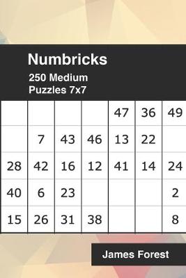 Book cover for 250 Numbricks 7x7 medium puzzles