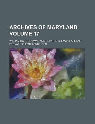 Book cover for Archives of Maryland (V.69)