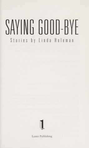 Book cover for Saying Good-Bye