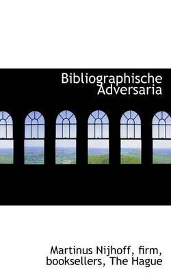 Book cover for Bibliographische Adversaria