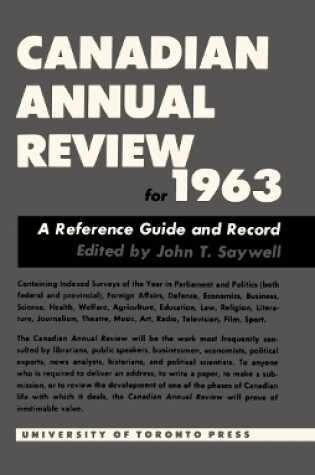 Cover of Cdn Annual Review 1963