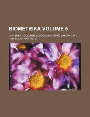 Book cover for Biometrika Volume 5