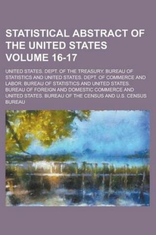 Cover of Statistical Abstract of the United States Volume 16-17