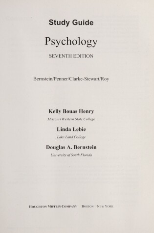 Cover of Study Guide Psychology