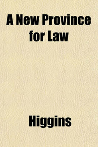 Cover of A New Province for Law