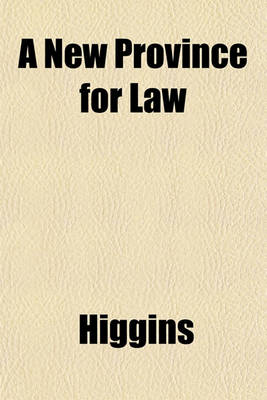 Book cover for A New Province for Law