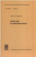 Book cover for Macht und Gesellschaftsstruktur
