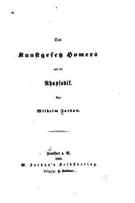 Book cover for Das Kunstgesetz Homers und die Rhapsodik