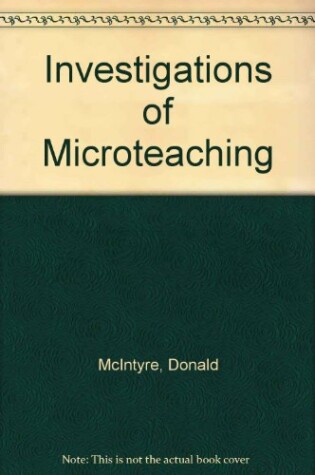 Cover of Investigations of Microteaching