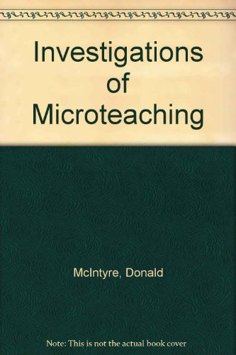 Book cover for Investigations of Microteaching