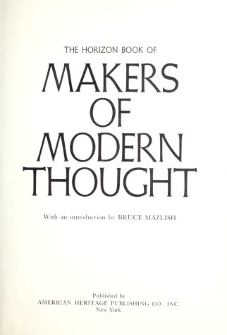 Book cover for Makers of Modern Thought