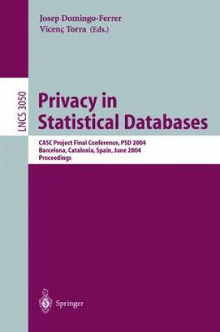 Cover of Privacy in Statistical Databases