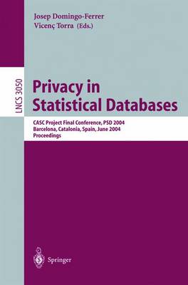 Book cover for Privacy in Statistical Databases