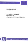 Book cover for Struktur Und Funktion Von Zielen in Diachronischen Entscheidungen