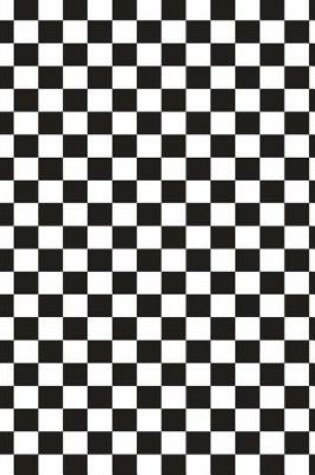 Cover of Sports Journals Race Car Checker Flag Black White Design