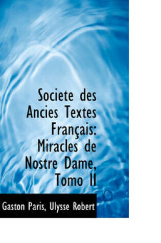 Cover of Soci T Des Ancies Textes Fran Ais