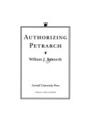 Cover of Authorizing Petrarch