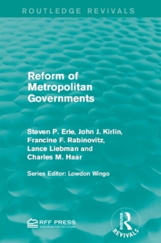 Cover of Reform of Metropolitan Governments