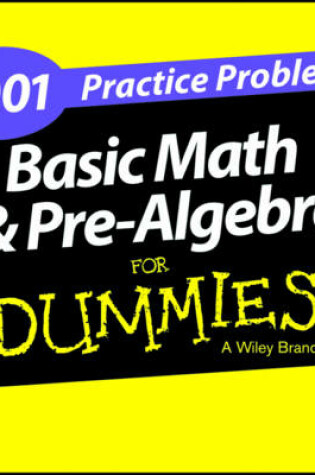 Cover of 1,001 Basic Math & Pre-Algebra Practice Problems for Dummies (1-Year Online Subscription)